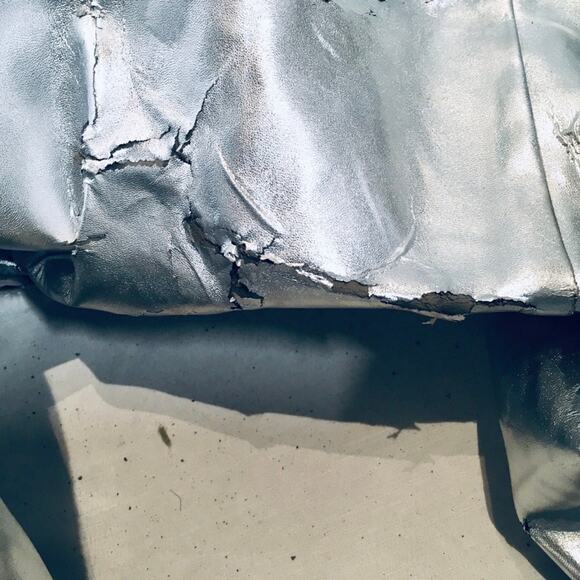 BRACIANO VINTAGE HANDBAG FAUX RATTLESNAKE SILVER - Picture 9 of 9